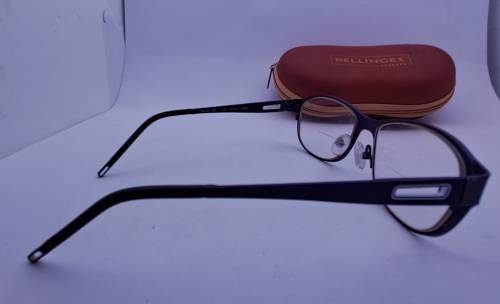Pre-Owned Vintage Bellinger -Denmark reading glasses in Case -Titanium  Juhl 52 O 15 C.6495