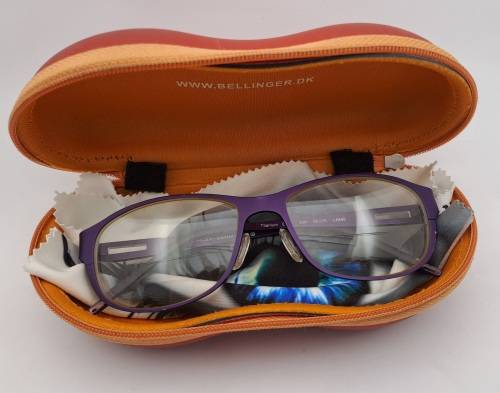 Pre-Owned Vintage Bellinger -Denmark reading glasses in Case -Titanium  Juhl 52 O 15 C.6495