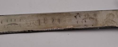 Antique Greek dagger, commemorating the Greek War of Independence, March 17, 1821 with sheath