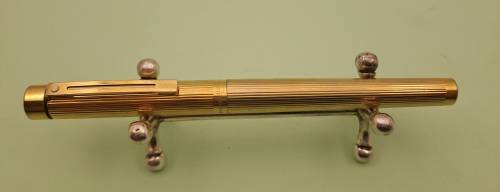 Vintage Gold plated Sheaffer Fountain pen with 14kt 585 Gold Nib(2 Convertors) Cap engraved