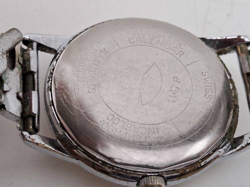 Collectable Vintage TRADITION Swiss Mens Automatic Calender watch (WORKING) 21 Jewels