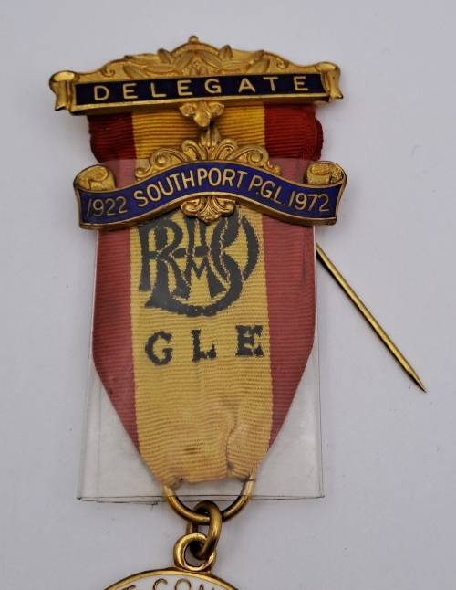 Vintage Delegate 1922-1972 Southport PGL Southport Convention 1985 Masonic Jewel