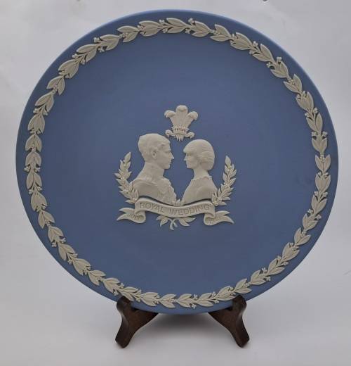 Collectable Vintage Wedgwood Jasperware  Plate 1981 Royal Wedding 206mm - Made in England