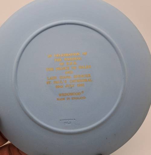 Collectable Vintage Wedgwood Jasperware  Plate 1981 Royal Wedding 206mm - Made in England