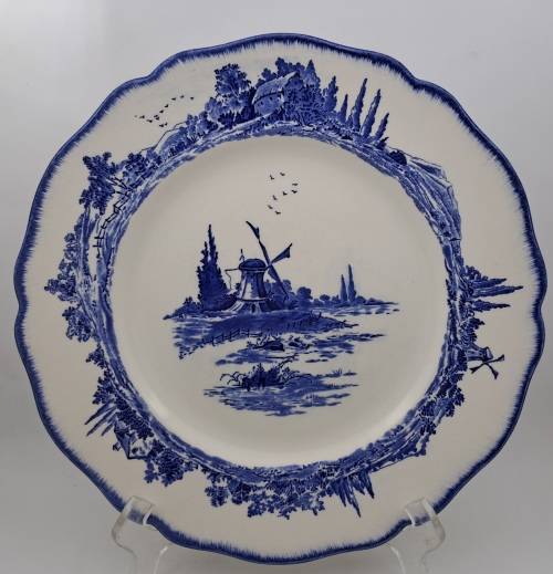 1930's Royal Doulton Norfolk D6394 Blue & White Plate 265mm (9 Available)