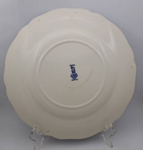 1930's Royal Doulton Norfolk D6394 Blue & White Plate 265mm (HAIRLINE CRACK)