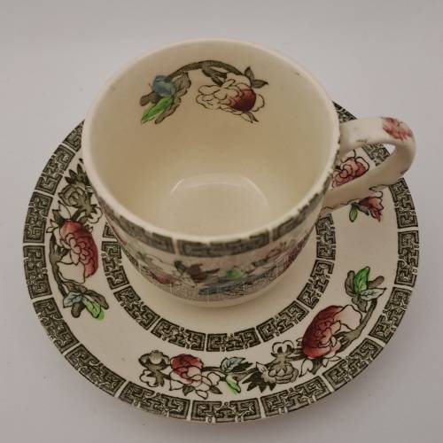 Vintage Johnson Bros "Indian Tree" Coffee duo Hand Engraved IRONSTONE England 10 Available