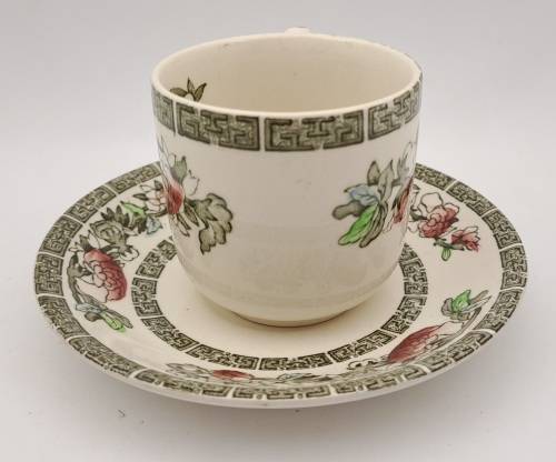 Vintage Johnson Bros "Indian Tree" Coffee duo Hand Engraved IRONSTONE England 10 Available