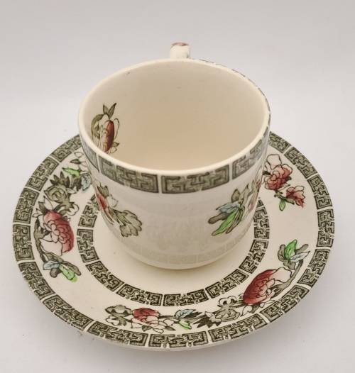 Vintage Johnson Bros "Indian Tree" Coffee duo Hand Engraved IRONSTONE England 10 Available