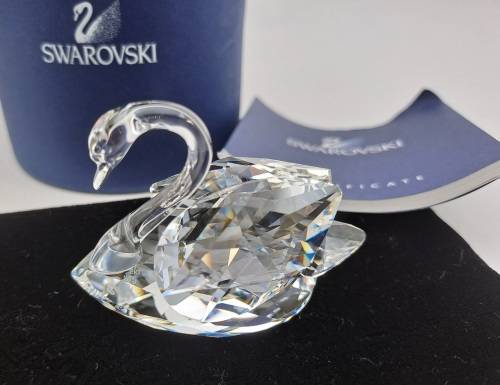 Swarovski Crystal Swan 7633 NR 050 000 (Boxed with certificate ) 40x60x32mm-made in Austria