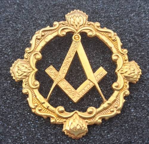 2 Masonic (free Mason ) Jewels 43x43mm