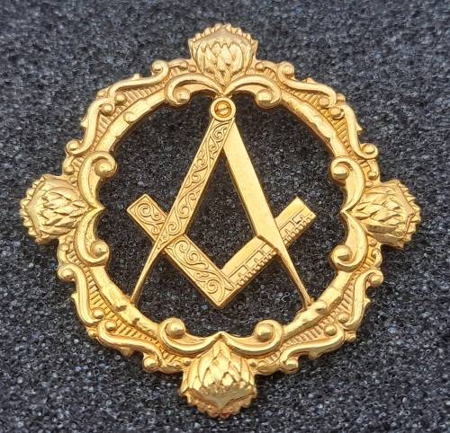 2 Masonic (free Mason ) Jewels 43x43mm