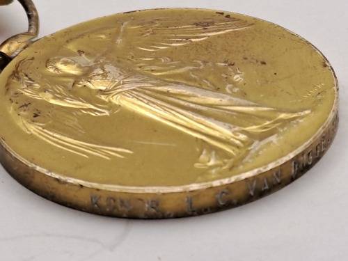 1914-1918  - WW1 The Great War of Civilisation Medal Engraved  -KONDR. L.C. VAN DIGGELEN Z.A.D.K