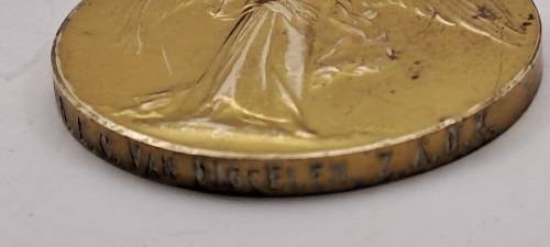 1914-1918  - WW1 The Great War of Civilisation Medal Engraved  -KONDR. L.C. VAN DIGGELEN Z.A.D.K