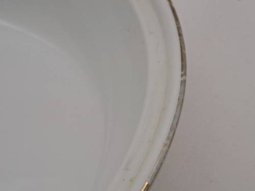 Vintage Royal Worcester Evesham Porcelain Gold Handle Casserole  Dish with lid shape 22 size 3(used)