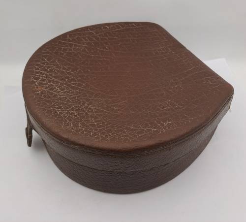 Antique Genuine Leather Colar Box 70x180mm (stain on Inside)