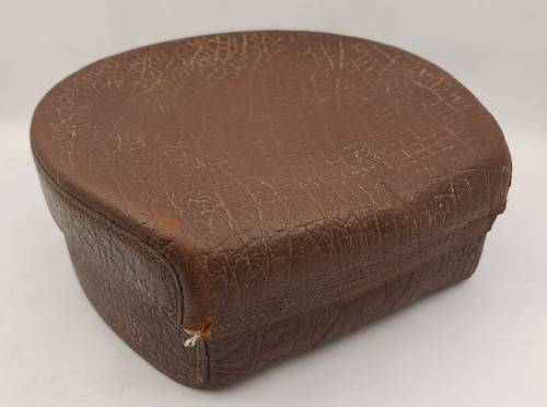 Antique Genuine Leather Colar Box 70x180mm (stain on Inside)