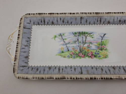 Vintage Royal Albert SILVER BIRCH Tray  Bone China England 290x132mm