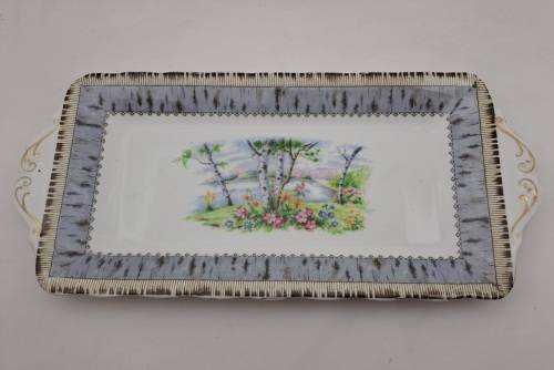 Vintage Royal Albert SILVER BIRCH Tray  Bone China England 290x132mm