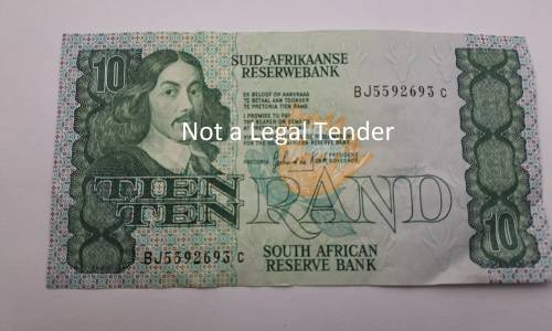 1985  South Africa 10 Rand Note (GPC de Kock)