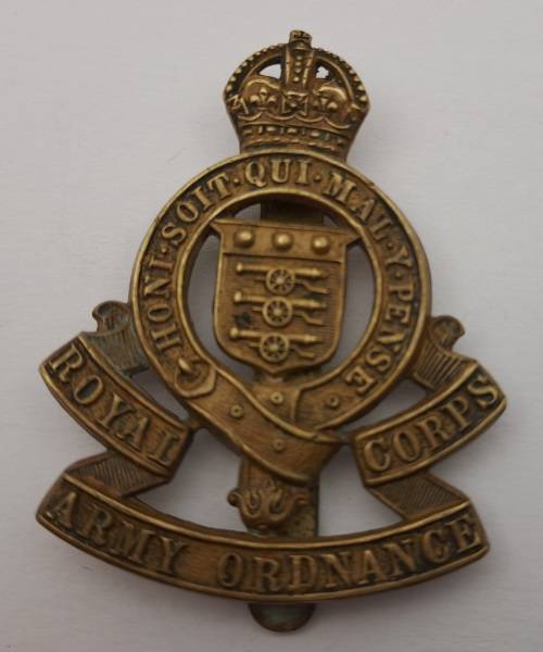 WW2 Royal Army Ordnance Corps RAOC Cap Badge 53x40mm