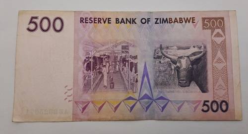 2007  Zimbabwe 500 Dollars