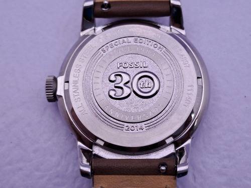 2014 Mens Fossil Special Edition FS4897 quartz watch with leather strap -Working-Unused