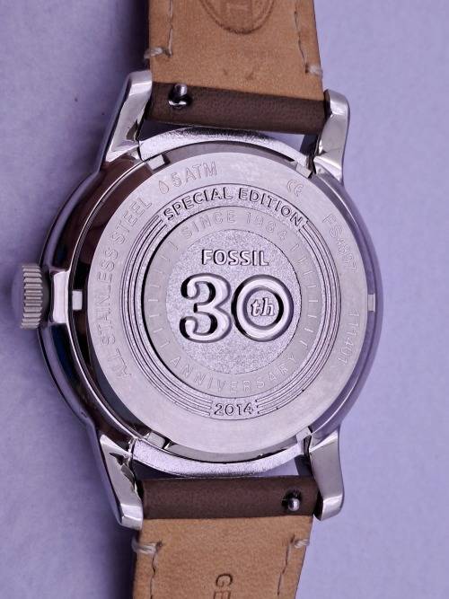 2014 Mens Fossil Special Edition FS4897 quartz watch with leather strap -Working-Unused
