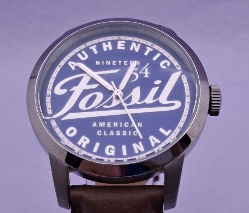 2014 Mens Fossil Special Edition FS4897 quartz watch with leather strap -Working-Unused