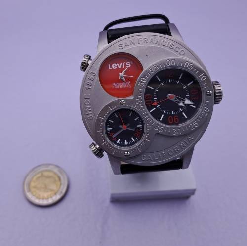 Large Face- Levi`s California watch -Japan movements working with 3 new batteries -Unused