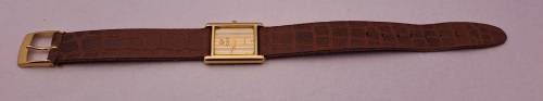 Vintage 18K Electroplated Gold Raymond Weil 9006 Geneve Quartz Swiss watch -working