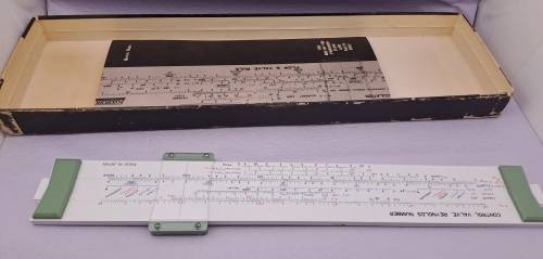 Rare Vintage FOXBORO Flow and Valve Rule in Leather Case -Boxed with Instruction book