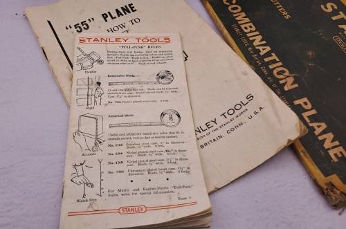1940`s Stanley Universal Plane No.55 with all 55 cutters in Original wooden Box -Excellent