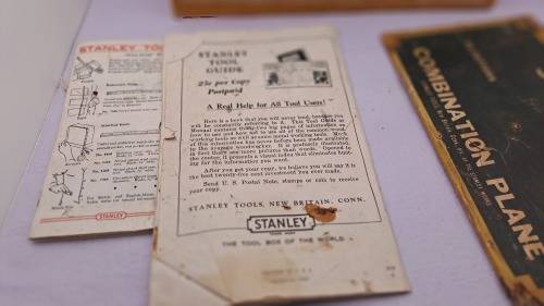 1940`s Stanley Universal Plane No.55 with all 55 cutters in Original wooden Box -Excellent