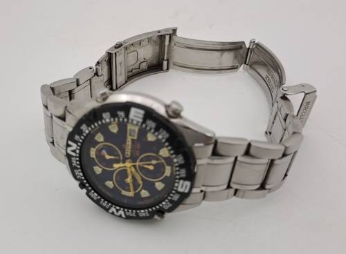 Pre-owned Citizen Promaster WR200 Alarm Chronograph Mens Quartz watch -Working