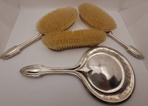 4 pc 1910 Hallmarked Sterling .925 Silver Vanity set by Samuel M.Levi-Berlingham