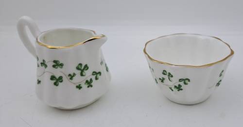 Vintage miniature Hand Made Royal Tara Galway Irish Fine Bone China bowl and creamer