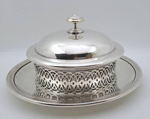 Antique 1800`s  Christofle silver plated Butterdish - No 16 - 1994629- French