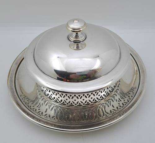 Antique 1800`s  Christofle silver plated Butterdish - No 16 - 1994629- French