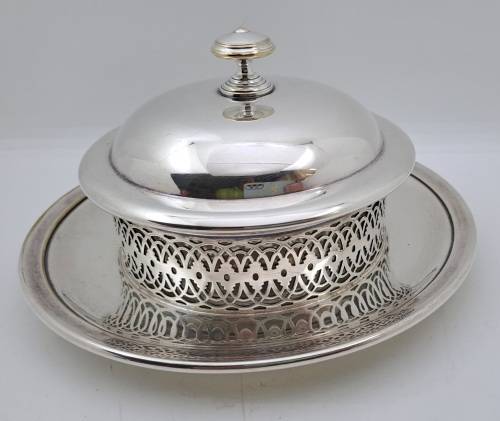 Antique 1800`s  Christofle silver plated Butterdish - No 16 - 1994629- French
