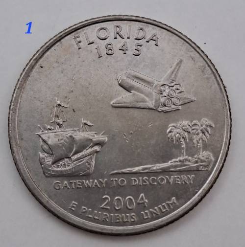 6 x USA Washington ¼ Dollars-Florida-Alabama-Nevada-Missouri-Kentucky-Utah