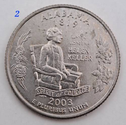 6 x USA Washington ¼ Dollars-Florida-Alabama-Nevada-Missouri-Kentucky-Utah