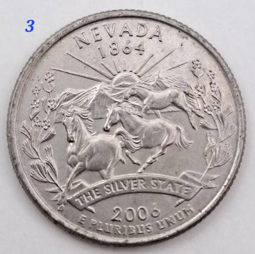 6 x USA Washington ¼ Dollars-Florida-Alabama-Nevada-Missouri-Kentucky-Utah