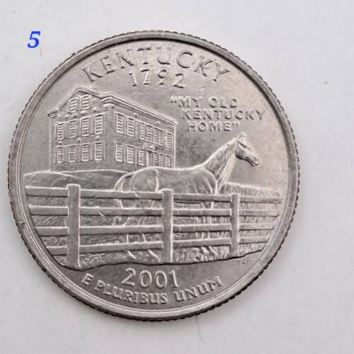 6 x USA Washington ¼ Dollars-Florida-Alabama-Nevada-Missouri-Kentucky-Utah