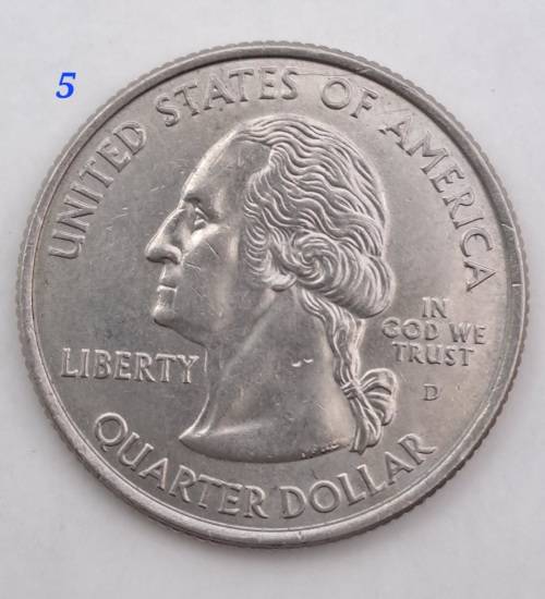 6 x USA Washington ¼ Dollars-Florida-Alabama-Nevada-Missouri-Kentucky-Utah