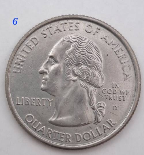 6 x USA Washington ¼ Dollars-Florida-Alabama-Nevada-Missouri-Kentucky-Utah