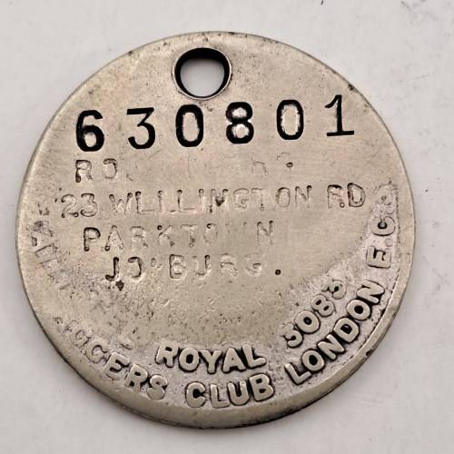 Antique medallion the `Tail Waggers Club`, London England - circa 1920s. I help my Pals.