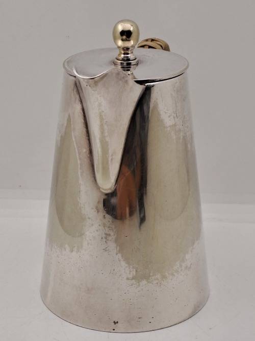 Vintage E.P.N.S -Silver Plated Hot Water Jug Three Quarter Pint Bamboo covered Handle