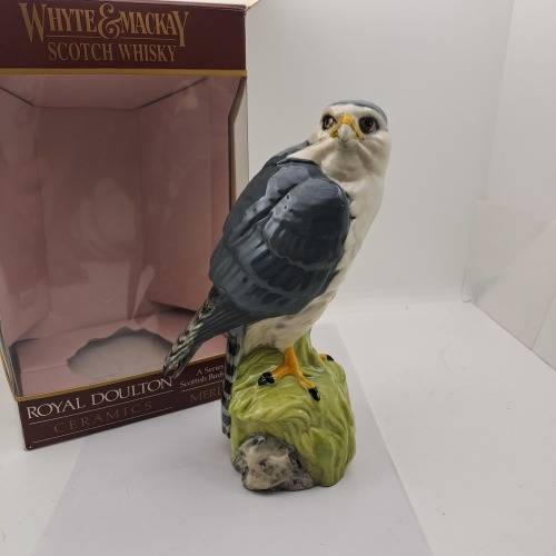 1979 Royal Doulton Ceramics Scottish Birds of Prey Merlin Whiskey Decanter boxed