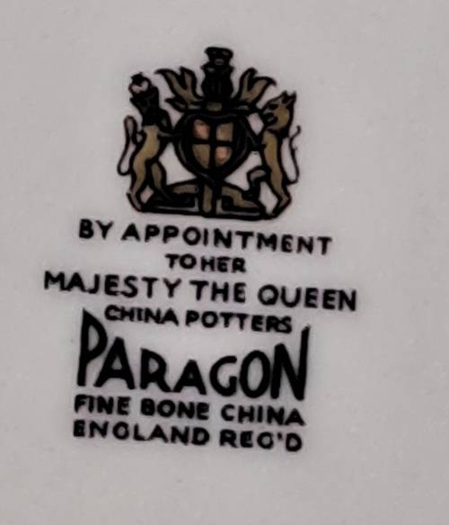 Vintage Fine Bone China Paragon Cake Plate-By Appointment to Her Majesty The Queen